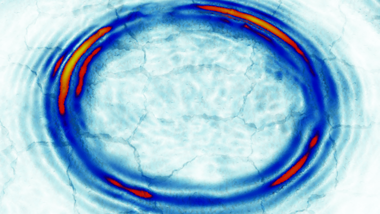 Visualisierung einer Erdbebensimulation.