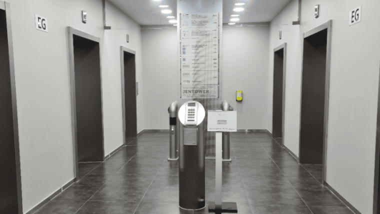 entry area (lifts in tower) new 2022