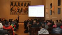 Antrittsvorlesung von Prof. Dr. Ankirchner in der Aula beim Tag der Fakultät 2014