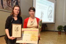 Beim Tag der Fakultät 2017 wird der Ada-Lovelace-Preis an Sylvia Haase überreicht.